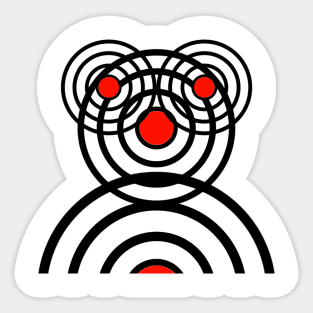 Circle Bear Awesome Design Sticker